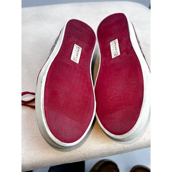 Sperry Boat Shoes Pink Sequence Zebra Pattern - Picture 8 of 11